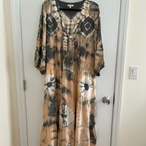 Blush and grey tie dye silk dress. Both are brand new never worn.